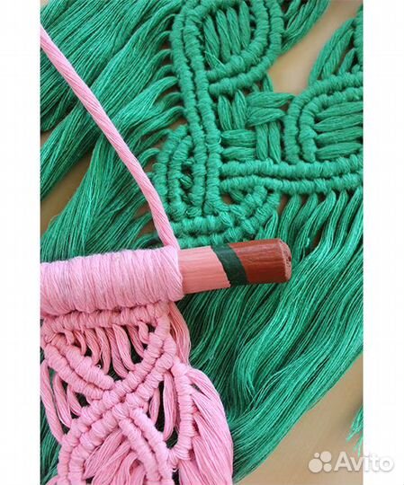 Макраме дрифтвуд панно