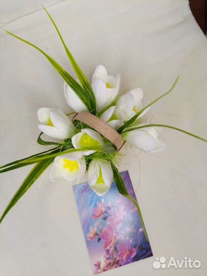 Набор мыла женский,Подснежники в лукошке