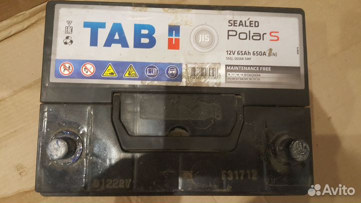 Аккумулятор бу TAB 65Ач 650А