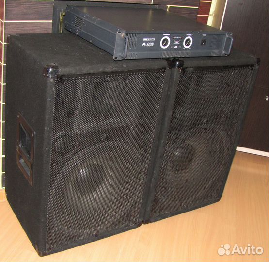 Колонки S-King 402+402W Pro-70х43х39+Усилок Stereo