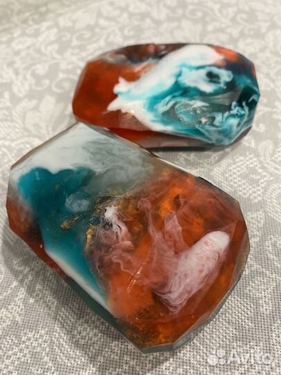 Мыло ручной работы драгоценные камни