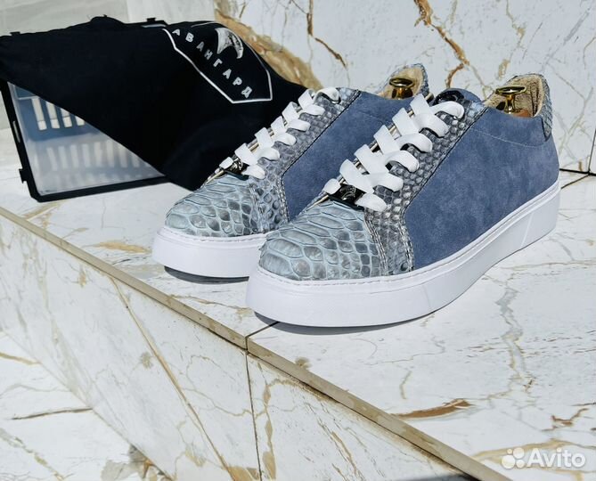 Кроссовки мужские натуралний питон Stefano Ricci