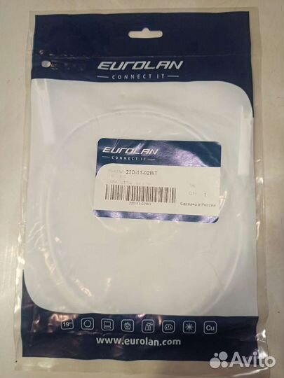 22D-11-02WT eurolan Коммутационный Шнур 110-110 ls