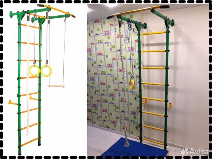 Шведская стенка Пристенная для детей + Турник