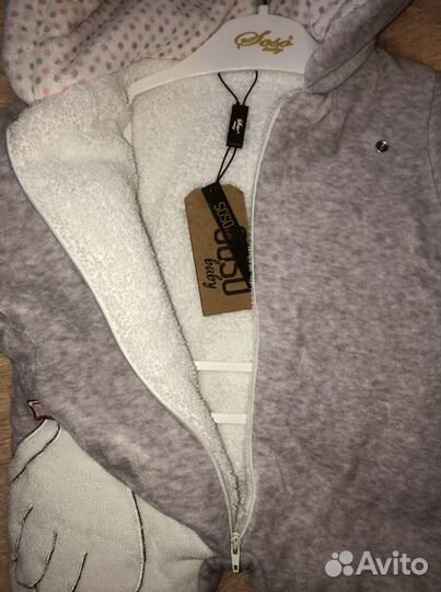 Комбинезон для девочки утепленный 62-74 бренд soso