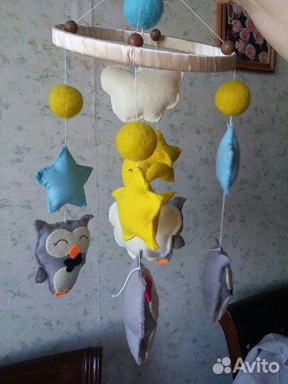 Мобиль из фетра “Совята”