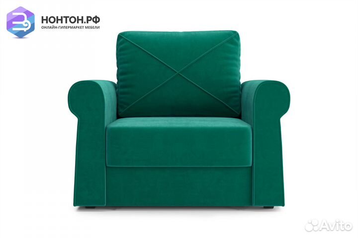 Кресло еврокнижка Лира изумрудное