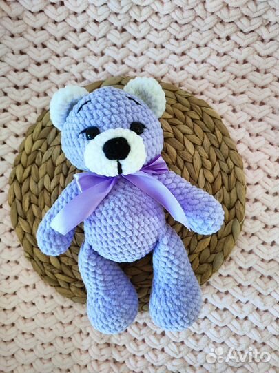 Мягкие вязаные игрушки, ручная работа