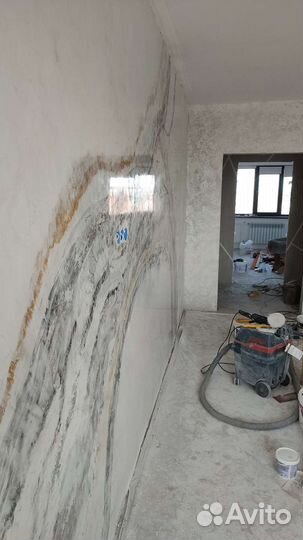 Нанесение декоративной штукатурки