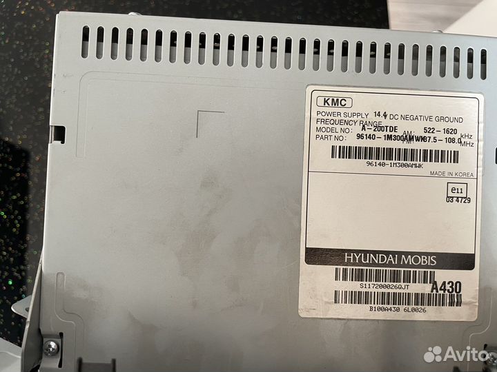 Штатная магнитола на kia cerato