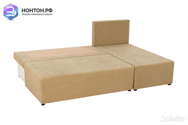 Диван угловой еврокнижка Комо бежевый