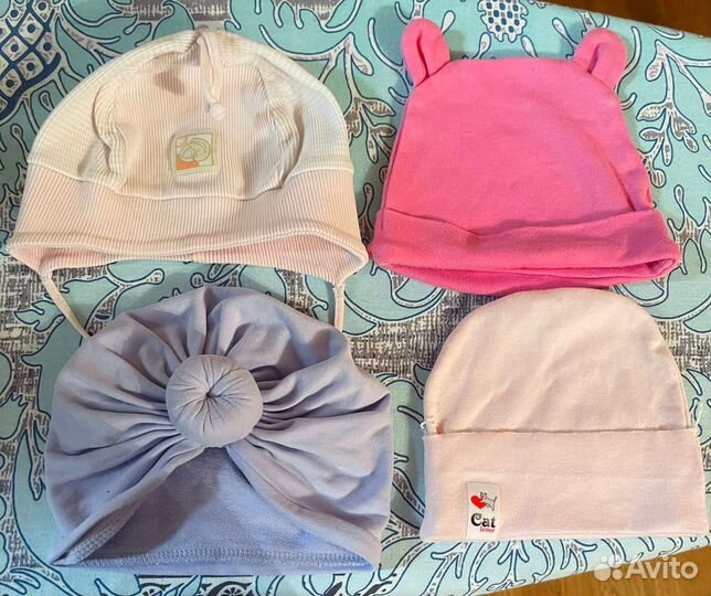 Шапочки возраст 3-6-9 месяцев