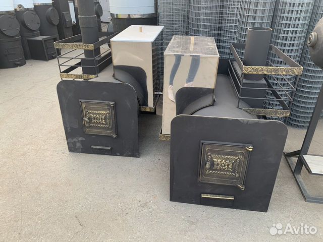 Банная печь «Горыныч» с кованной полосой