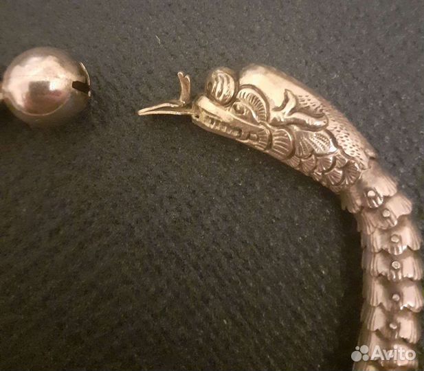Старинный серебряный браслет