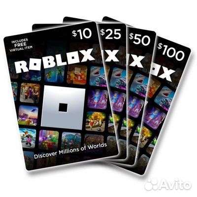 Подарочная карта Roblox Робуксы Робаксы Пополнение