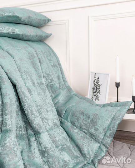 Новое покрывало Зарина Бирюза мрамор