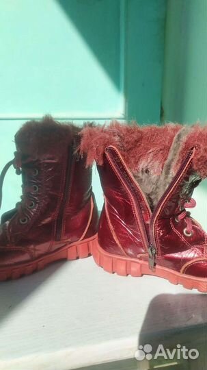 Ботинки сапоги зимние на девочку 26/27 размер