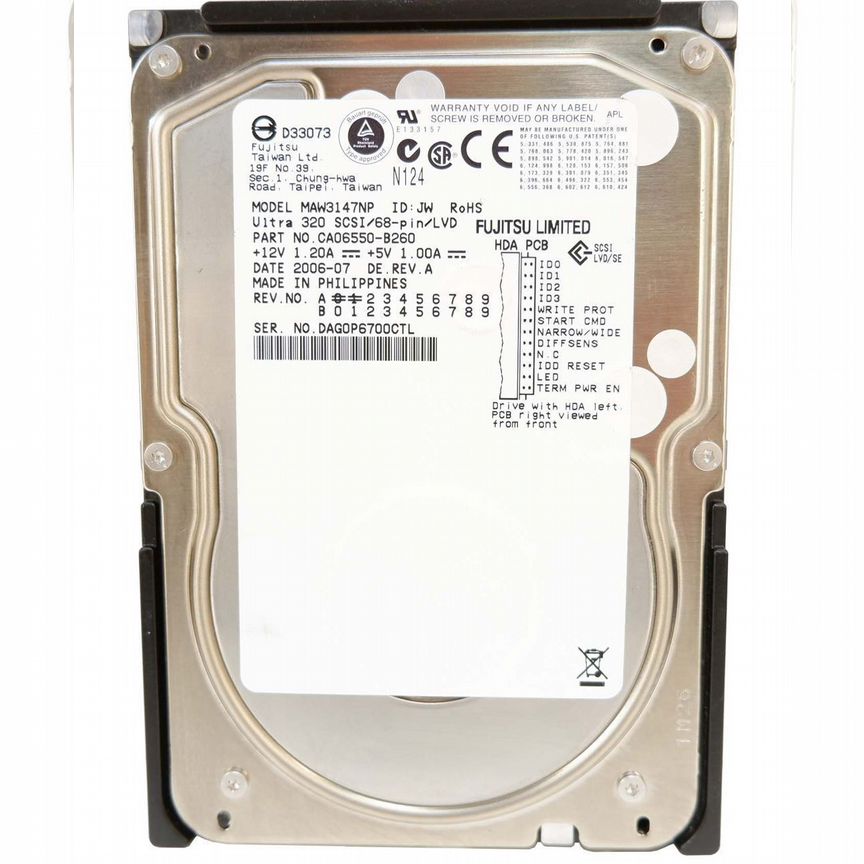 [MAW3147NP] Жесткий Диск Fujitsu 147gb U320scsi 3.5 Maw3147np