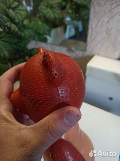 Игрушка СССР Медведь на резинке