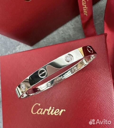 Браслет Cartier Love 750 с 4мя бриллиантами