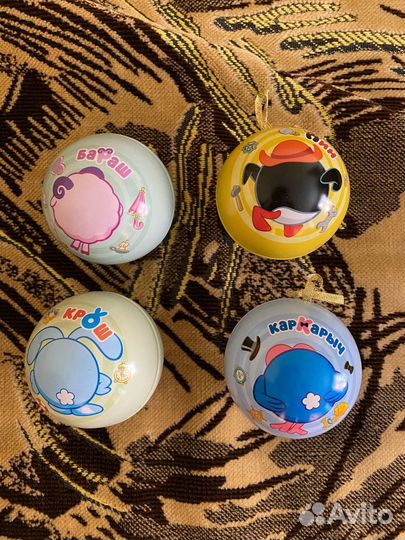 Смешарики шары коробочки баночки шкатулки-копилки