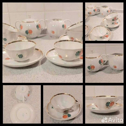 Чайные сервизы СССР. Дулево, лфз, Полонное, гдр