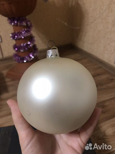 Матовый шар 10 см (стекло)