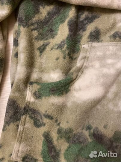 Флисовая кофта мужская, цвет мох