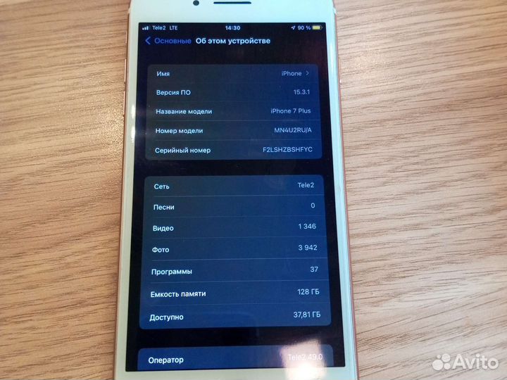 Телефон iPhone 7 128gb