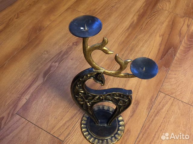 Подсвечник бронза СССР высота 35 см