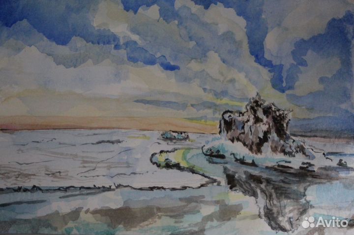 Рисунки акварель