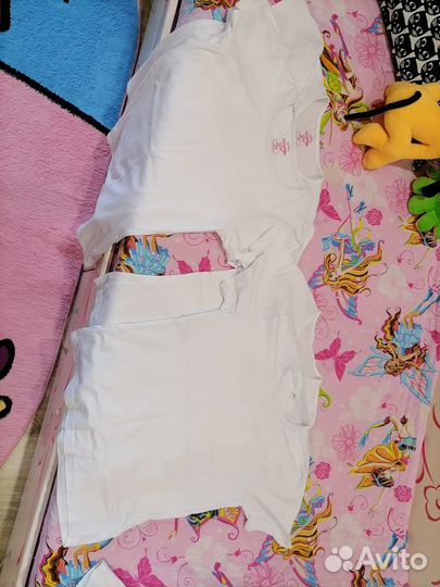 Школ сарафан синий,кофта,футболки, штаны146