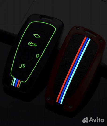 Чехол для ключа автомобиля BMW / бмв F серии 4 кнопки red