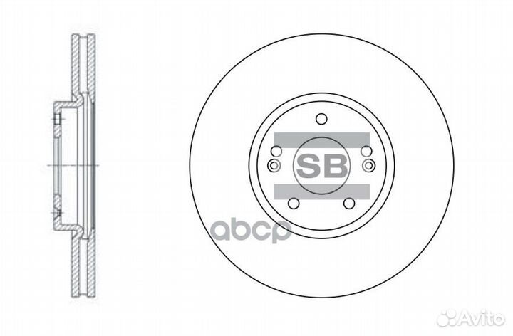 Диск тормозной передний (321х28) 5 отв SD1053 S
