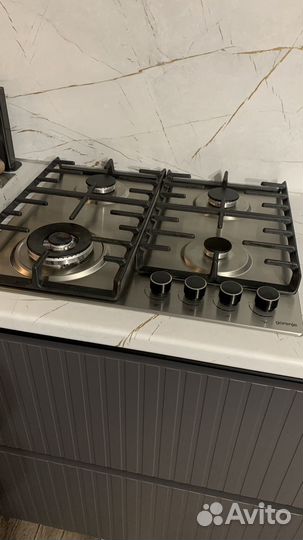 Газовая варочная панель 4 конфорки горение
