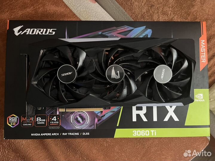 Видеокарта rtx 3060ti aorus elite как новая