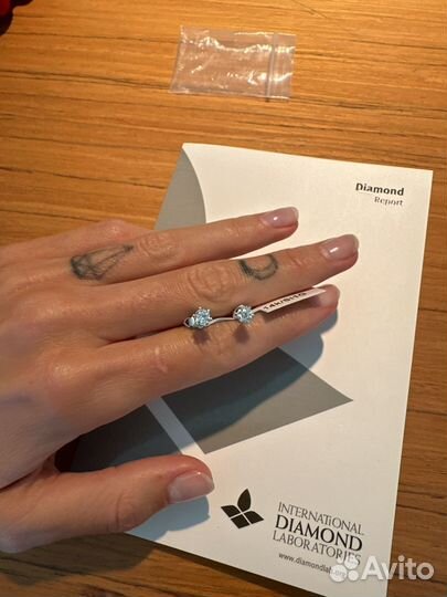 Пуссеты с бриллиантами 0,52 ct