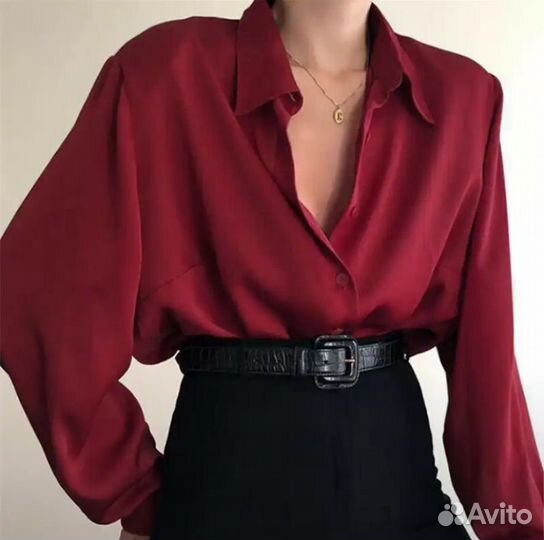 Бордовая рубашка