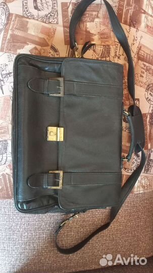 Мужской кожаный портфель б/у