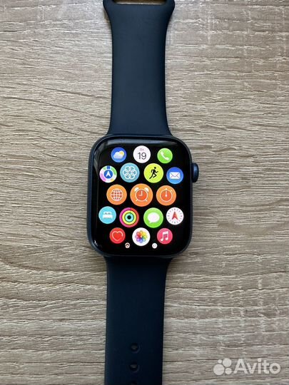 Часы apple watch 7 45 mm blue
