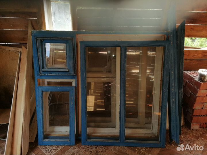 Деревянное окно со стеклопакетом бу