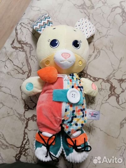 Развивающая игрушка помощник зайка мягкая игрушка