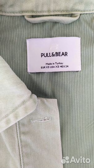 Джинсовая куртка рубашка женская pull&bear