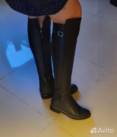 Сапоги демисезонные натуральная кожа