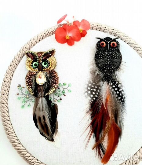 Брошь Совушка