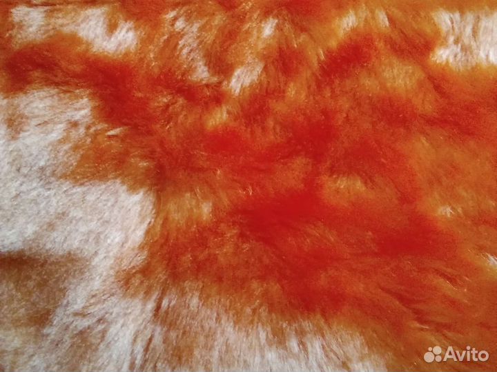 Ткань оранжевый мех костюм новогодний белка лиса