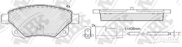 Колодки тормозные дисковые зад PN0431W NiBK