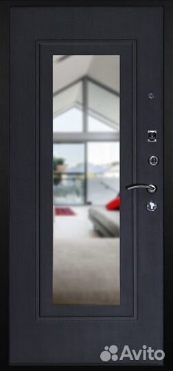 Металлическая дверь с зеркалом Броня Престиж