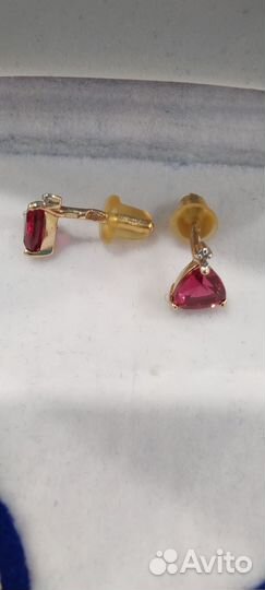 Золотые серьги пусеты