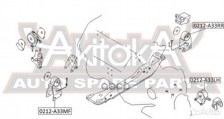 Подушка двигателя перед прав/лев nissan